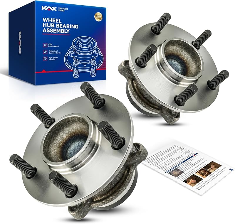 Par de cubos com rolamento de roda traseira KAX 512563 para Mitsubishi Outlander Sport, Outlander e Eclipse Cross FWD – 2 unidades