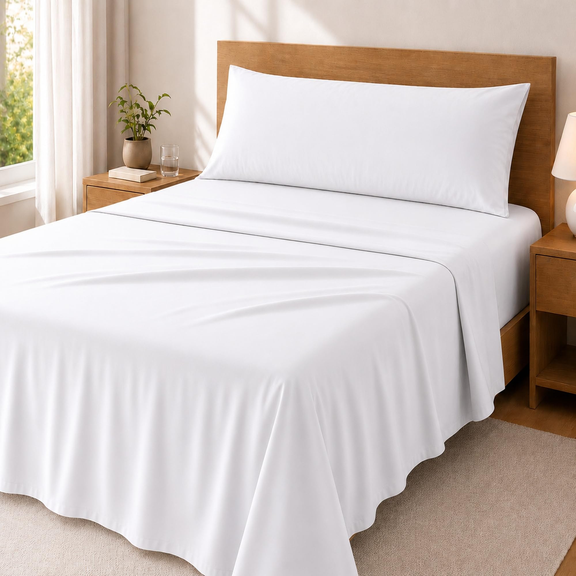 Degrees home - Zestaw pościeli premium 90 x 190-3 elementy, prześcieradło 90 x 190, prześcieradło z gumką 90 x 190, regulowane, 1 poszewka na poduszkę 80 x 50