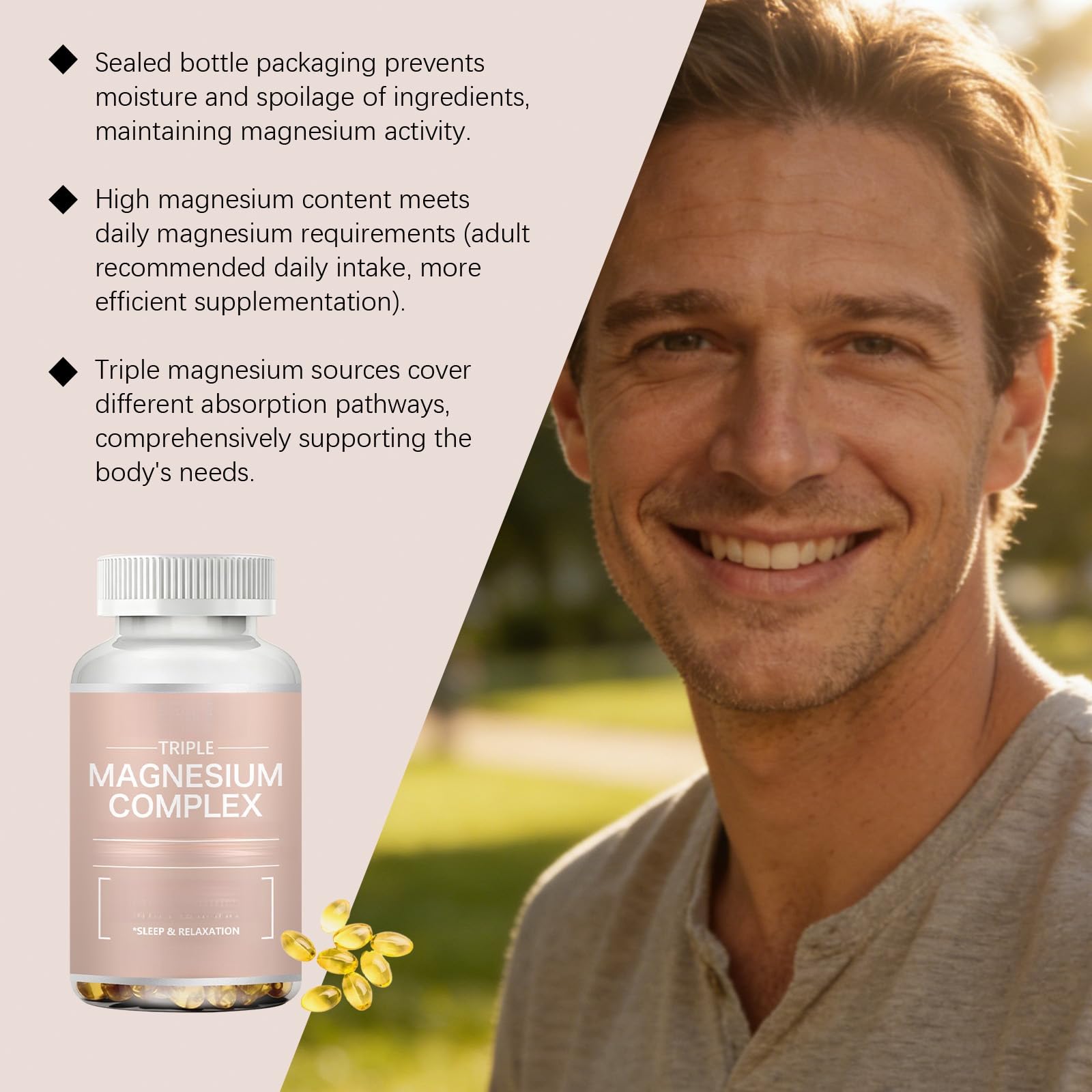 Magnesium Complex, una formula di magnesio biodisponibile | Per il sostegno dell'umore, del sonno e dell'energia (2 pezzi)