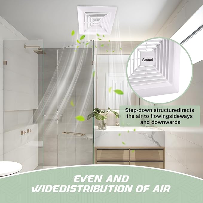 Cubierta para ventilador de baño 11x11 pulgadas miniatura 6