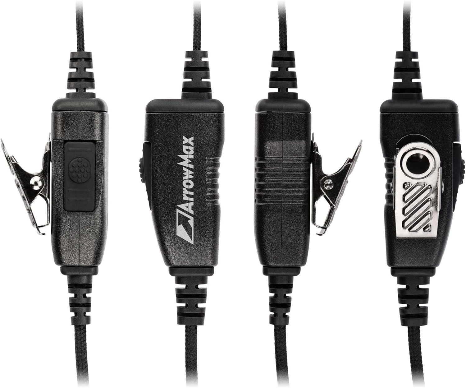Arrowmax AEH3000-M1 Swivel Style Braided Cable Earpiece Style PTT Compatible with Motorola CP200D CP100D R2 DEP450 BPR40D CP200 CP185 BPR40 Yaesu FT-65 FT-25 FT-4X/V XiR P3688 (10 Pieces)