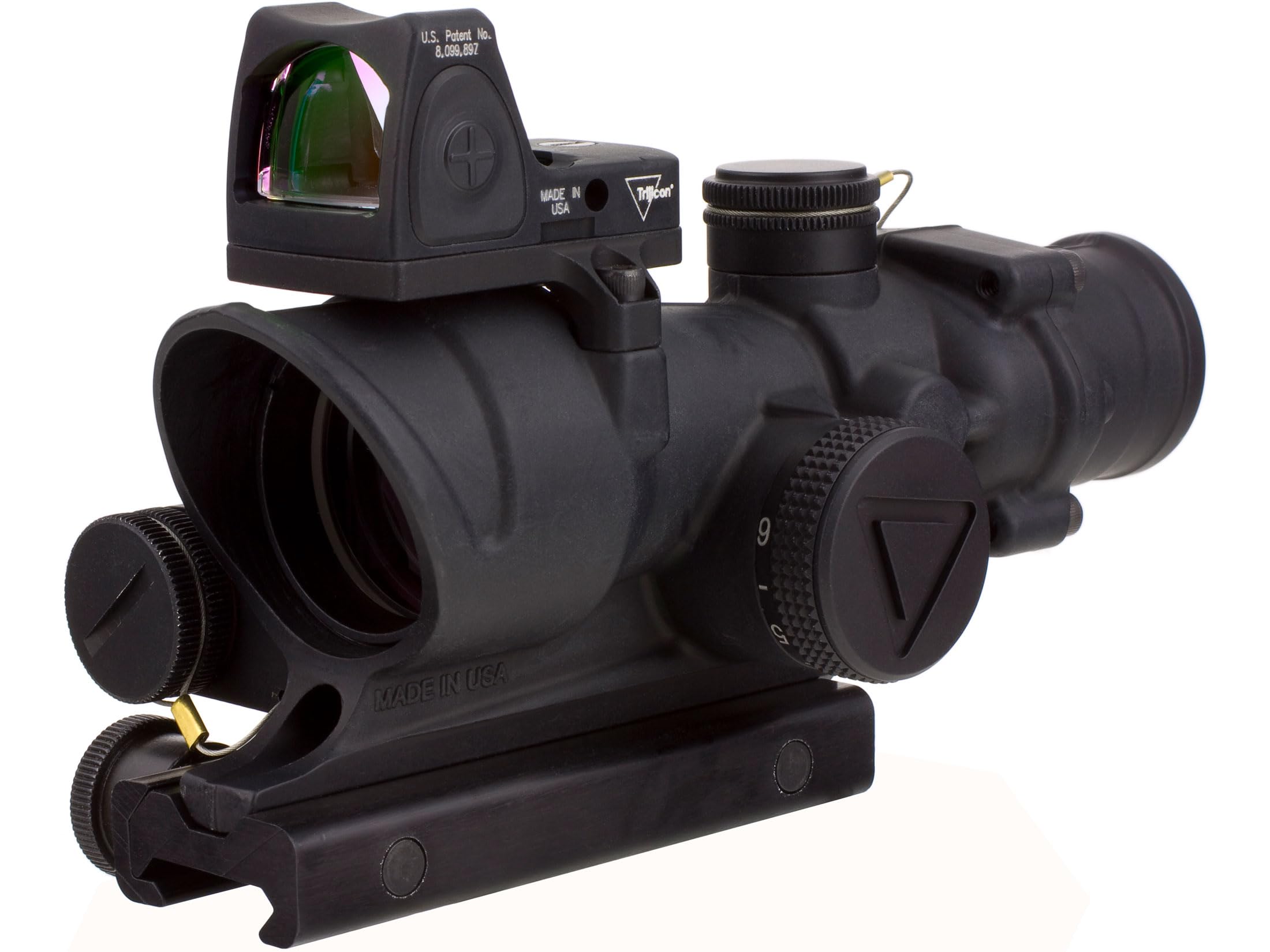 4x32mm ACOG Red LED Illuminated Adj .223 Crosshair Reticle TA51 Mount Red Dot Sight Black Optics