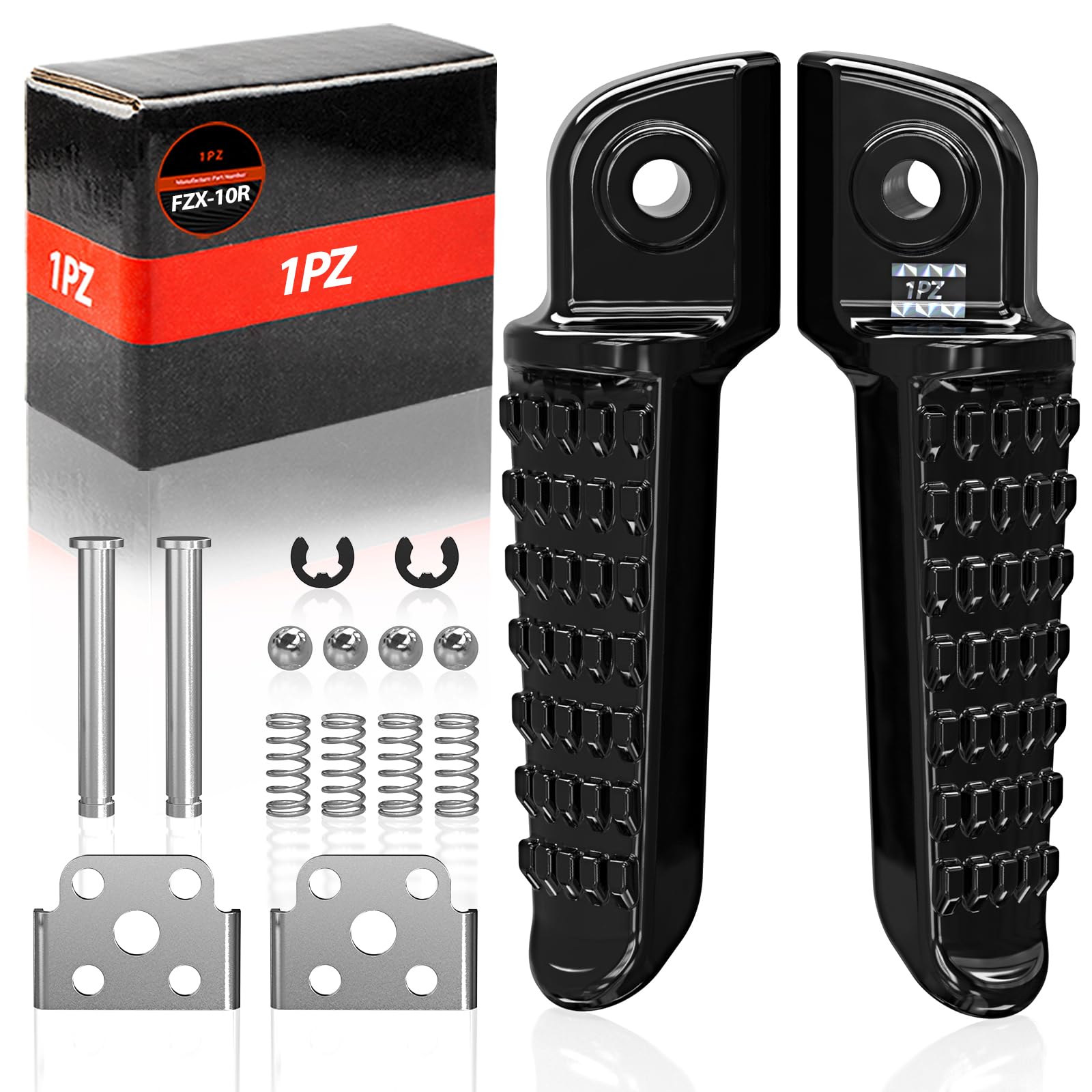 1PZ FZX-10R Repose-pieds pour moto Ensemble de deux pièces Compatible avec Kawasaki ZX-6R ZX-7R ZX-9R ZX-10R ZX-12R Z1000