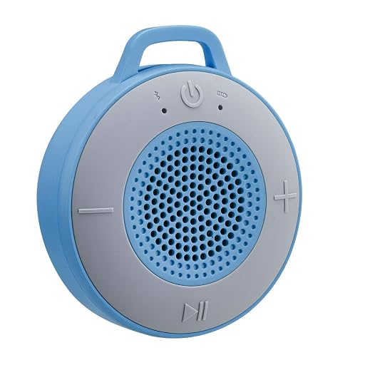 MockWares Basics Waterproof Shower Speaker, Blue
