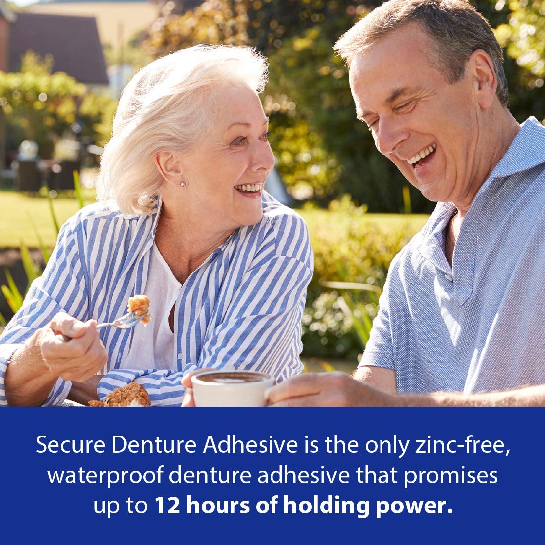 Hottest Sale Secure Waterproof Denture Adhesive - Zinc Free - Extra Strong Hold For Upper, Lower or Partials - 1.4 oz (Pack of 5)