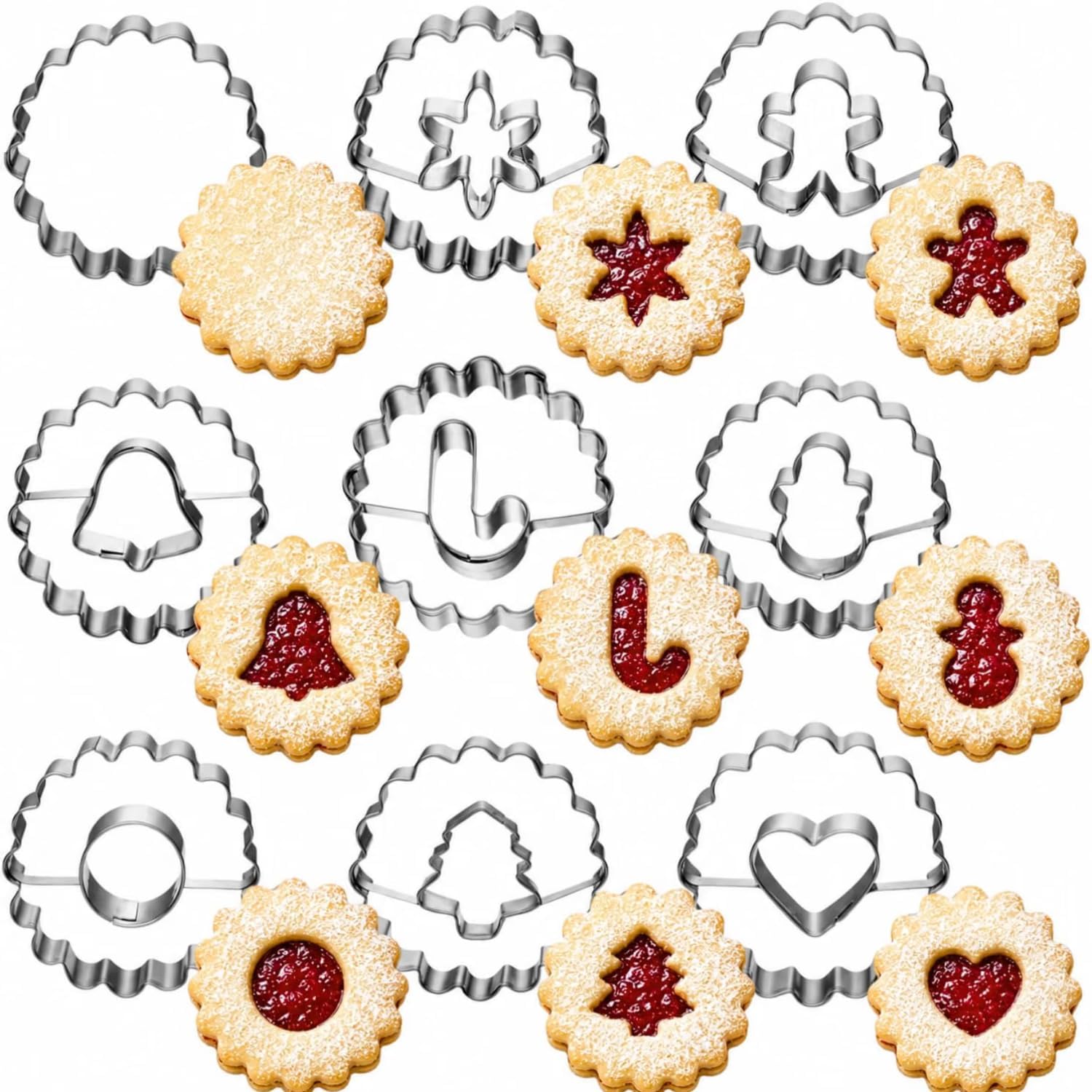 UKoosien Linzer Ausstecher-Set, 9 Stück