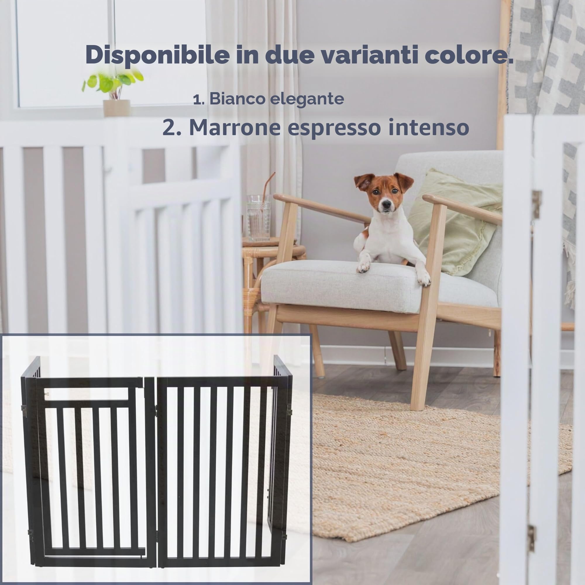 TRIXIE Barriere avec porte - 60 / 160 x 81 cm - Blanc - Pour chien