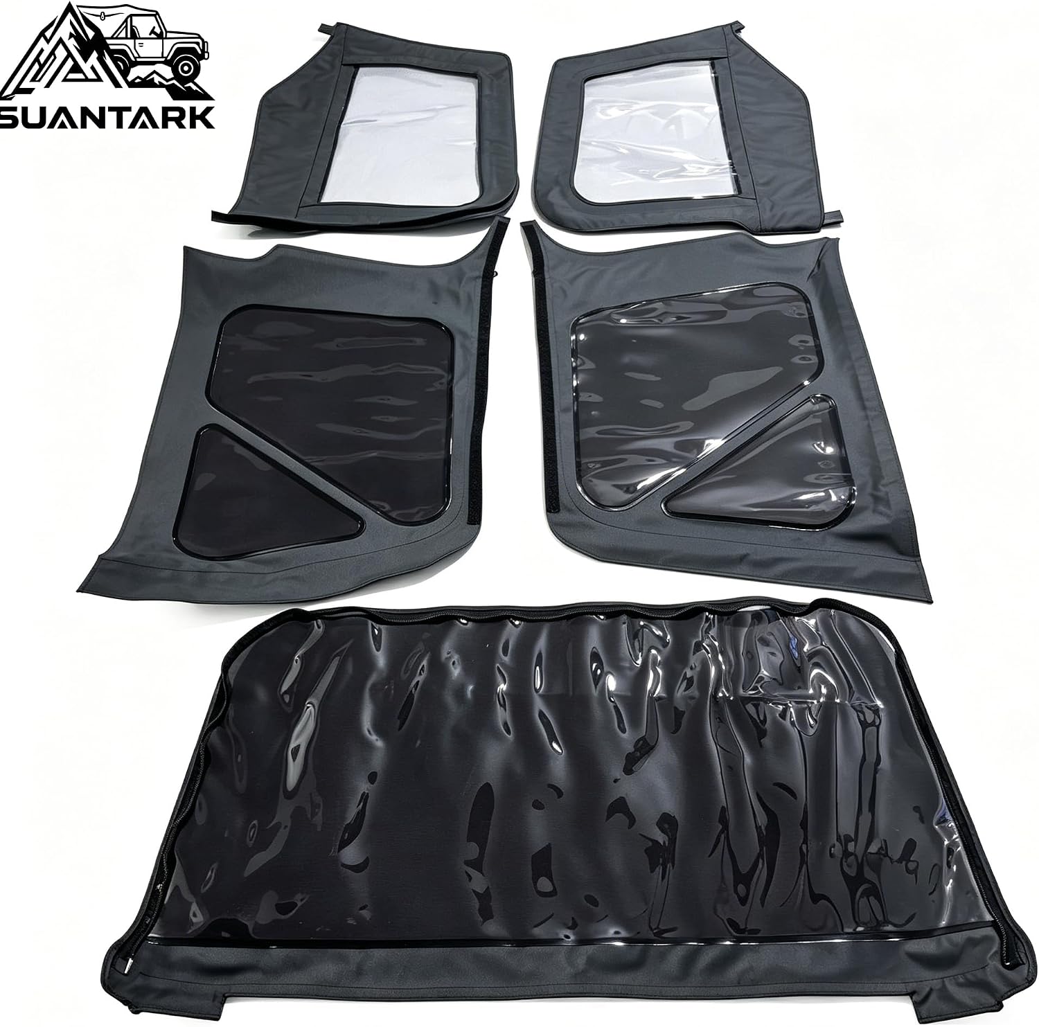 97-06 TJ Soft Top, DOT Tinted Removable Windows PVC Cover,Black | 97-06 TJ