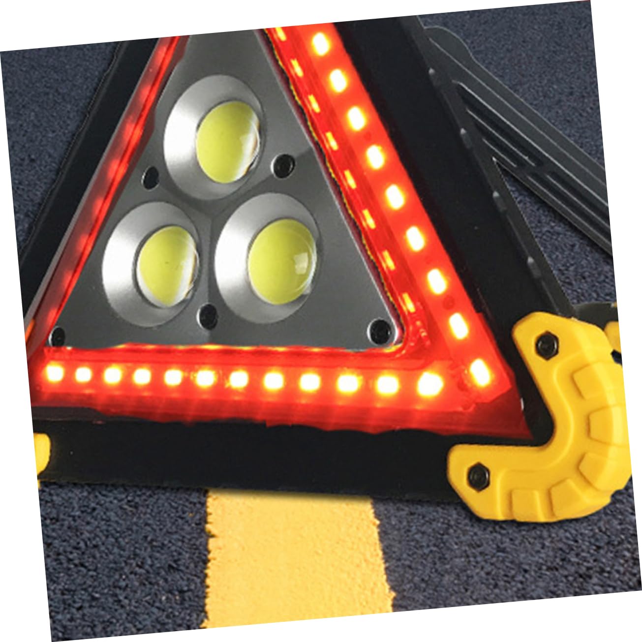 Balise de Sécurité Triangulaire LED Cob Étanche pour Voiture