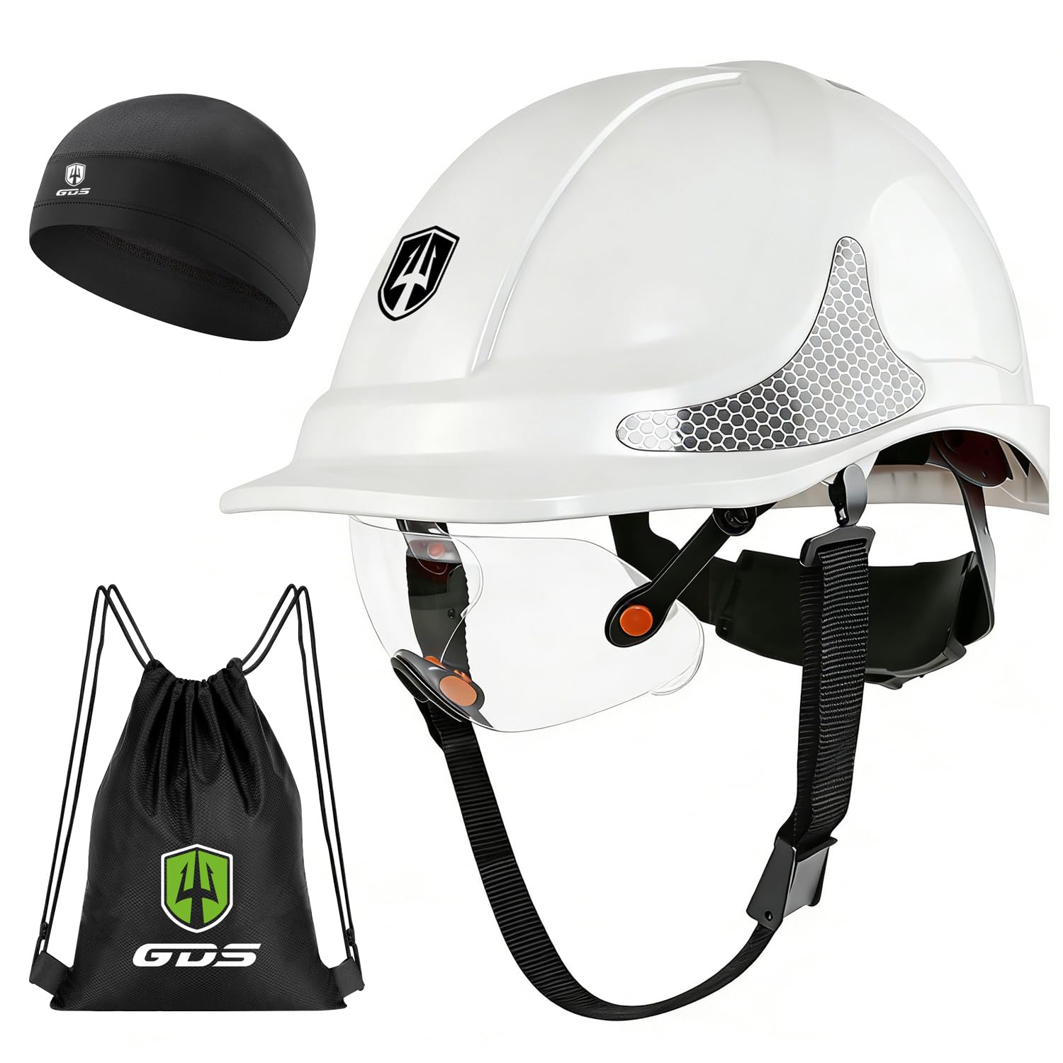 GREEN DEVIL 2910VR Casque de protection EN397 Casque de travail Casque de sécurité chantier industriel Ventilation réglage à cliquet confortable Matériau ABS Bande de transpiration