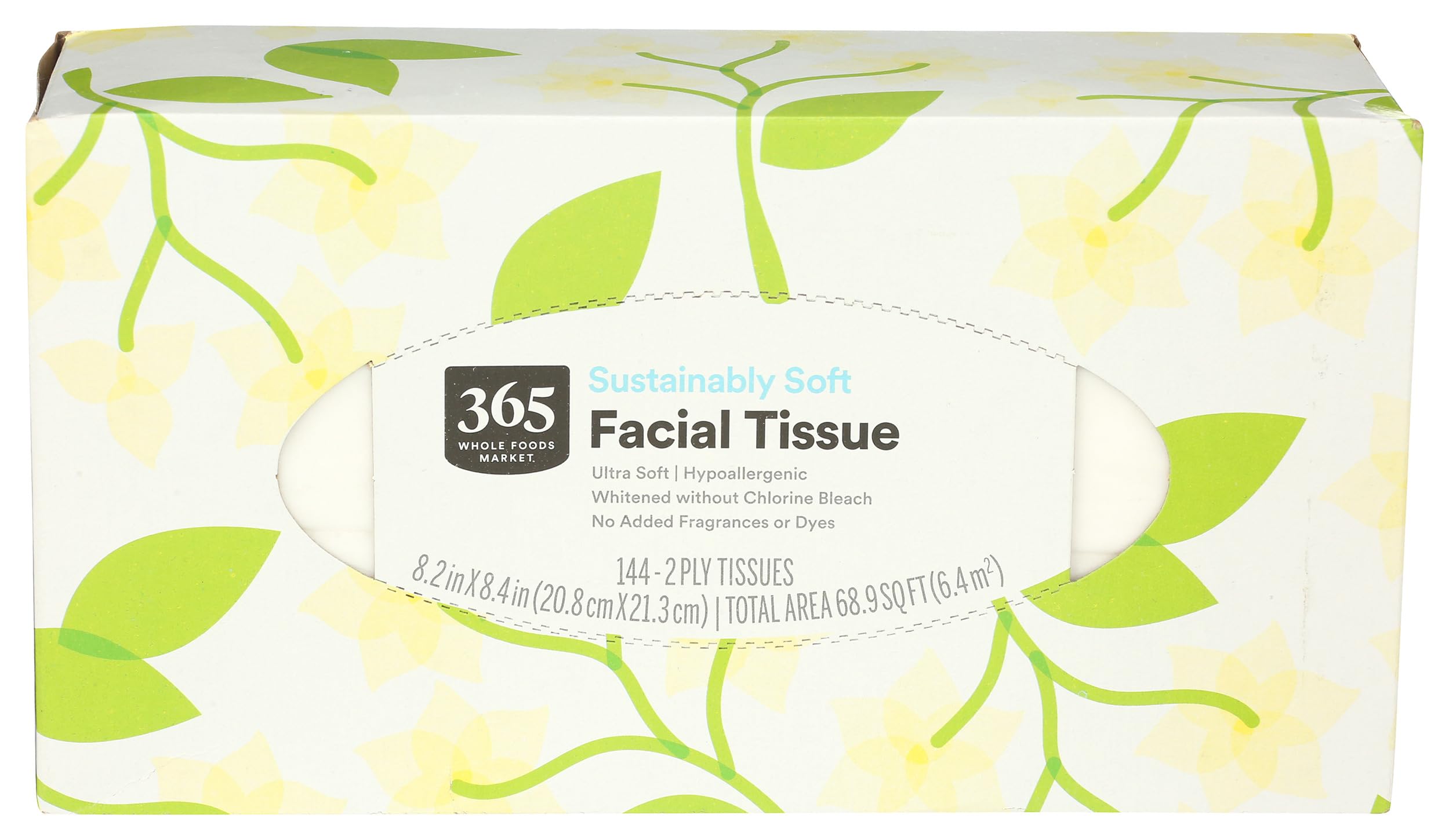 365 by Whole Foods Market Sustainably Soft Facial Tissue 144 CT