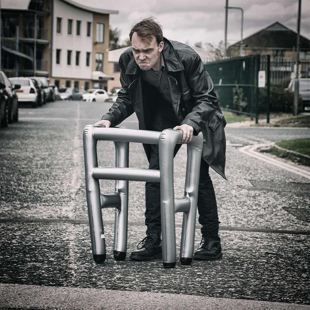 Aufblasbarer Rollator & Gehstock Set – Perfekt Als Karnevals-Kostüm Oder Gag-Geschenk