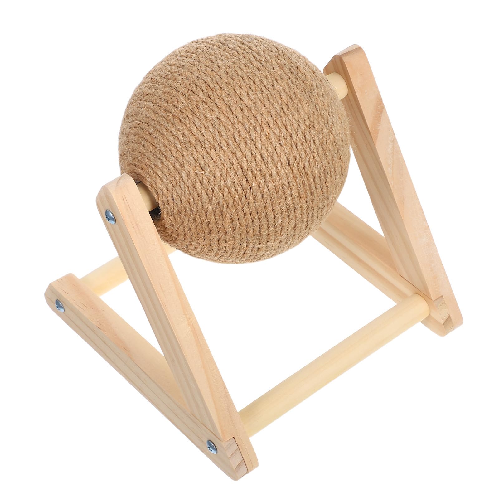 Bola rascadora de sisal y madera VICASKY para uñas de gatos en suelo