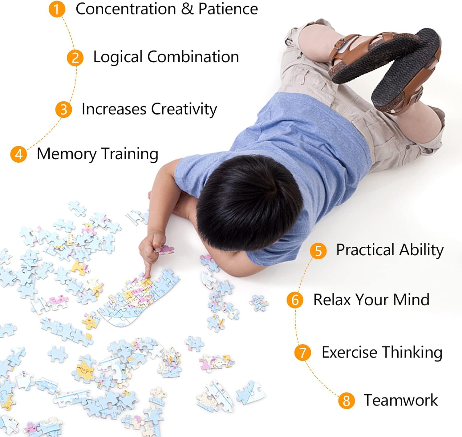 DPDP Custom Puzzles Personalized Jigsaw Puzzle 35/70/120/200/300/500/520/1000 Pieces from Photo, Make Your Own Puzzle, Custom Jigsaw Puzzle for Adults, Family, Wedding, Graduation, Gift