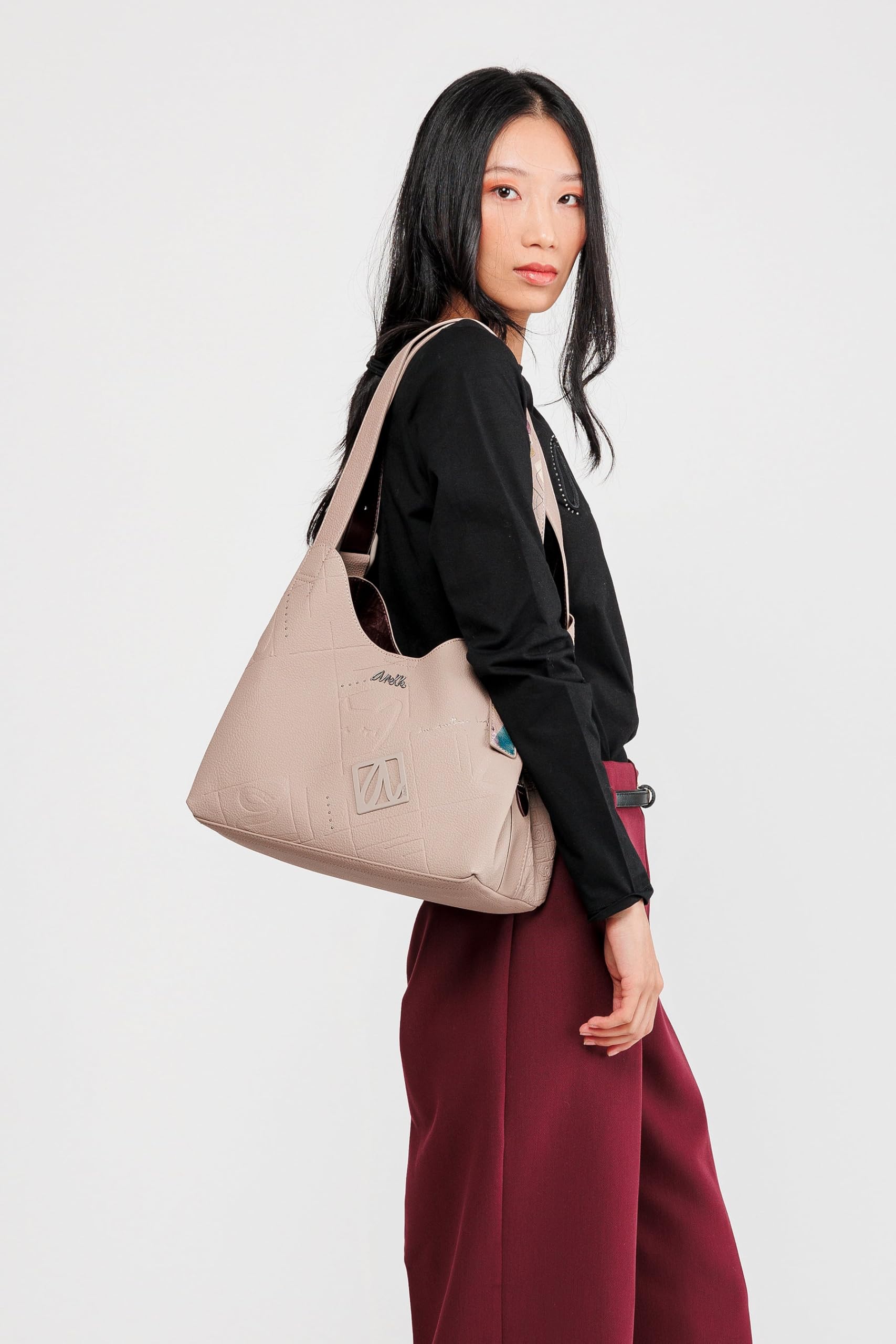 Anekke Bolso de Hombro con 2 Asas Colección Evolution |Cierre con Cremallera | Medidas 32x26x16cm