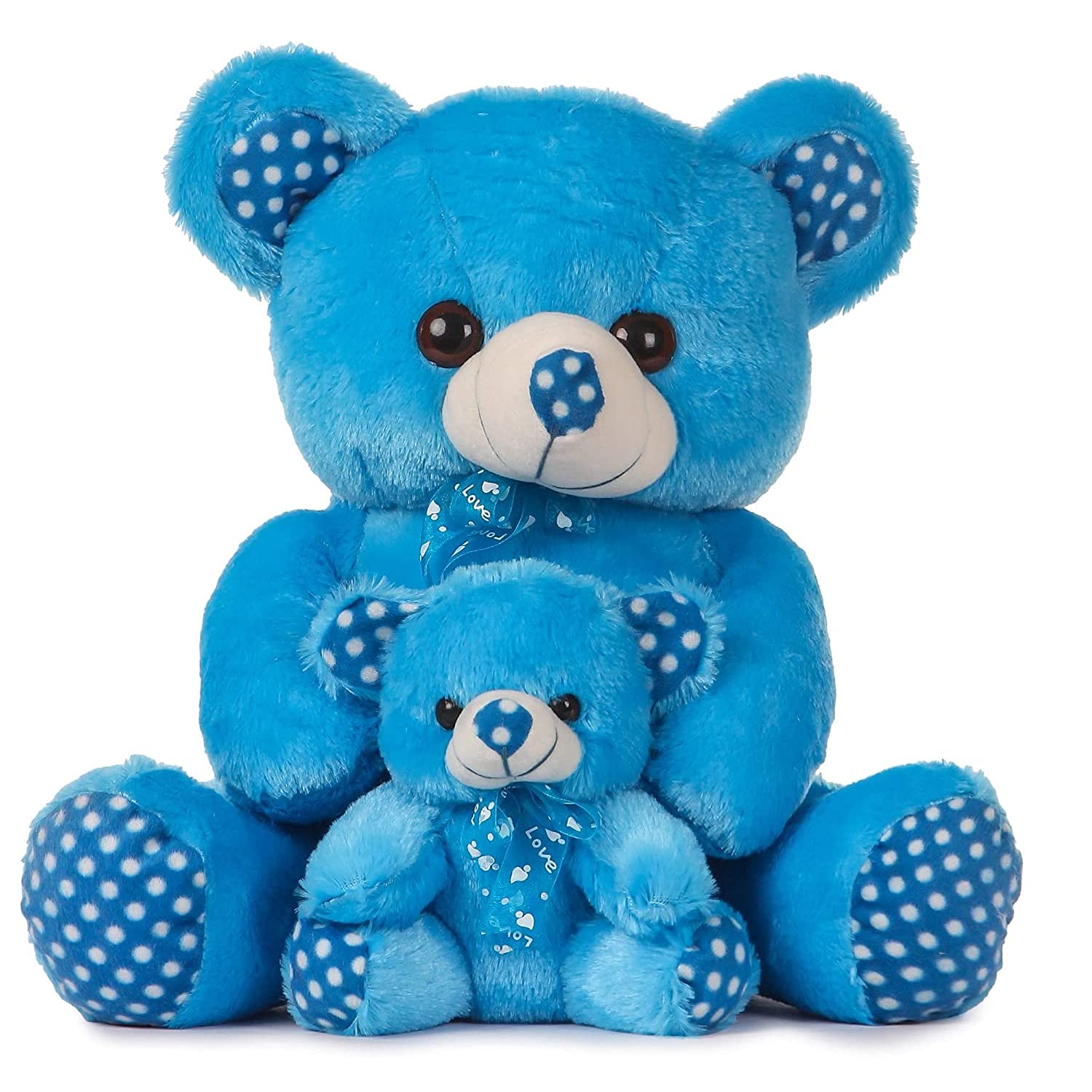 MPR Enterprises - Blue Mother with Baby Soft Toy for Kiddies ,Adults Gifting Playing Teddy Bear in Size of 40 cm Long (B09QJ5PPZY) Amazon Price History, Amazon Price Tracker
