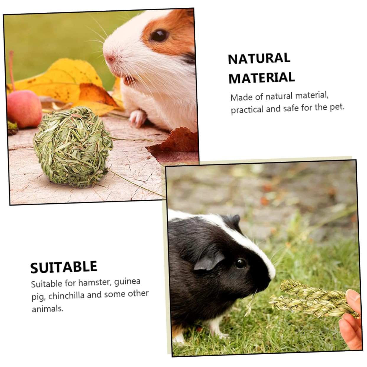 BESPORTBLE 27pièces Jouets à Mâcher pour Rongeurs Accessoires Herbe pour Chinchillas Et Cobayes De Et Anneaux à
