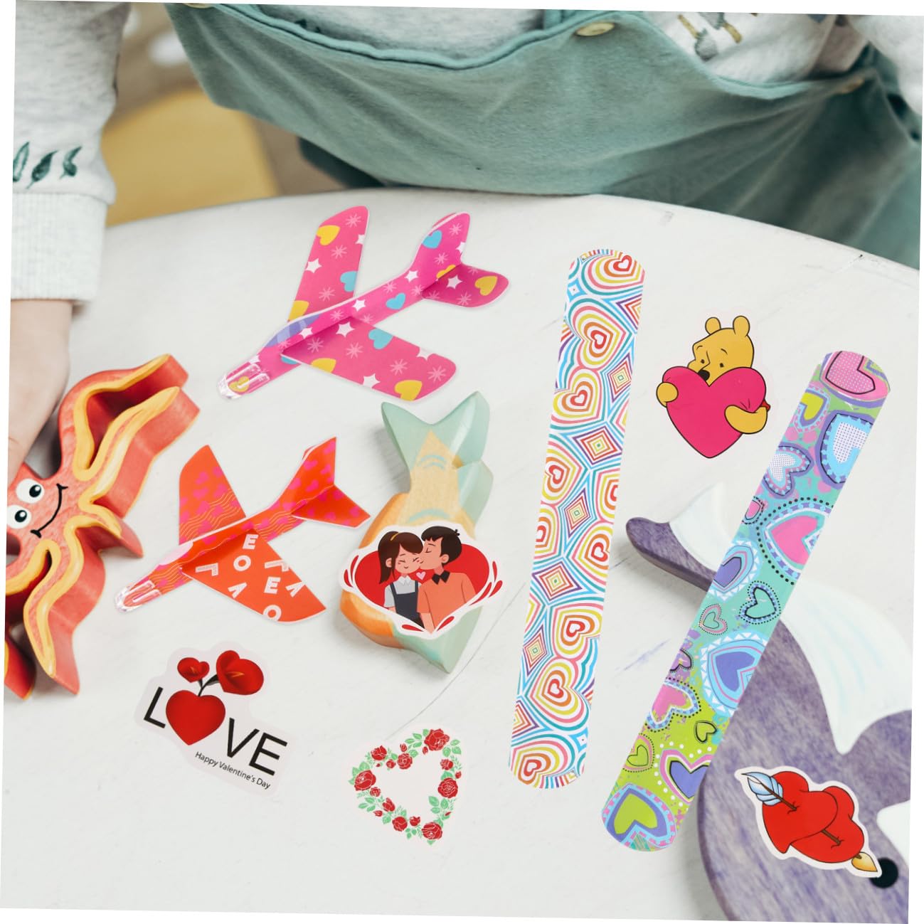 TOYANDONA 2juegos Papelería De San Valentín para Material Resistente Surtido De para Intercambios Clase y Lápices Tarjetas y Pegatinas