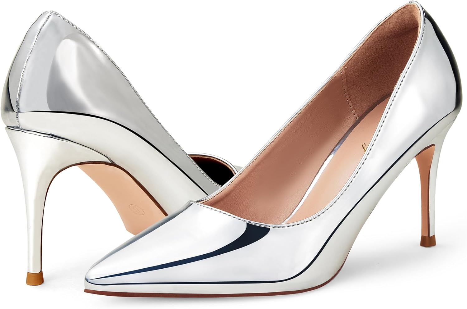 Elisabet Tang 3 in Classic Pointy Pull on Heeled Wedding Pumps - Comfortable Stiletto Closed Toe Dress Heels for Prom Work - Image 5