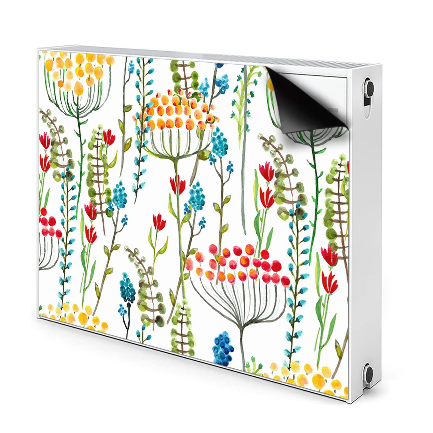 Cache radiateur aimanté 90x60cm vert pour masquer un chauffage usé