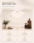 2 Pack 10’’ Under Cabinet Lighting, 6500K Motion Sensor Lights Indoor | Closet Light with 800LM, 6-Level Dimmable and Magnetic Mount, 120° Detection, 10FT Range for Kitchens, Closets, Stair