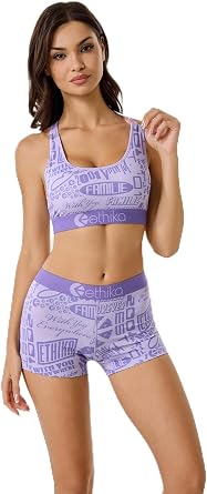 Ethika Womens Sports Bra Stretch with Removable Pads for Active Wear - Baby Girl