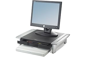 FELLOWES Workstation Monitor Stand with Height and Tilt Adjustment, 8031101