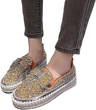 sparkly crystal platform sneakers