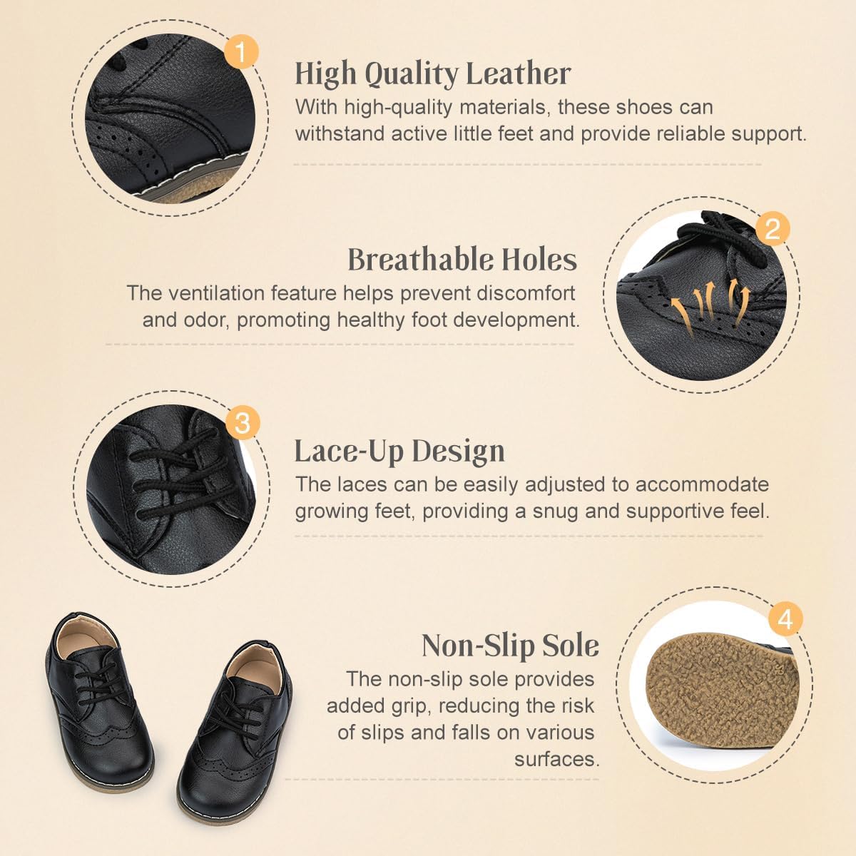 KIDSUN Girl's Oxford School Uniform Dress Shoe Princess Flats Bow Slip on Loafer (Toddler/Little Kid) - Image 4