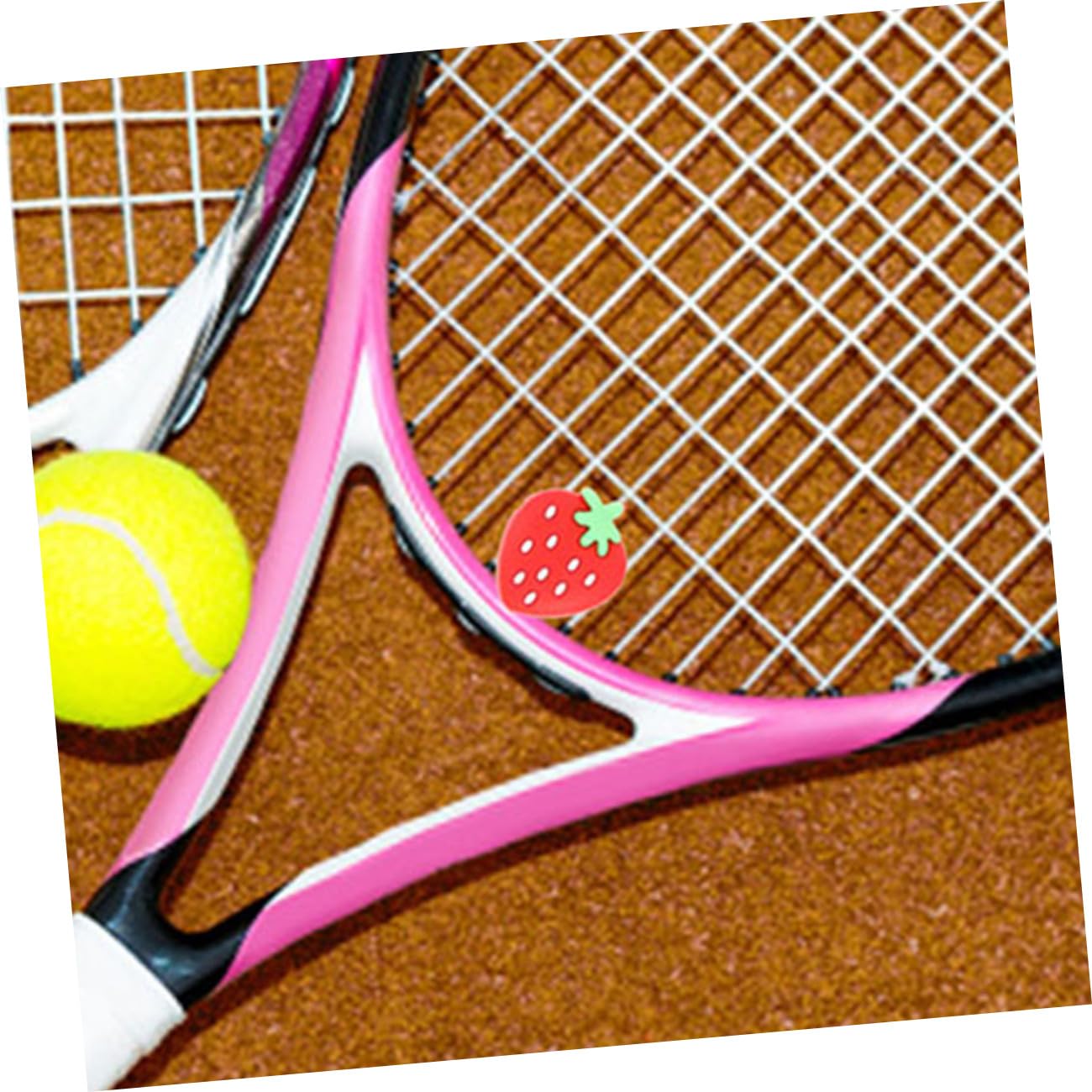 Toddmomy Silikon Tennis Schläger Dämpfer Erdbeerform Effektive Vibrationsdämpfer Für Tennisschläger Leicht Langlebig Und Installieren Für Tennisfreunde Und Familie
