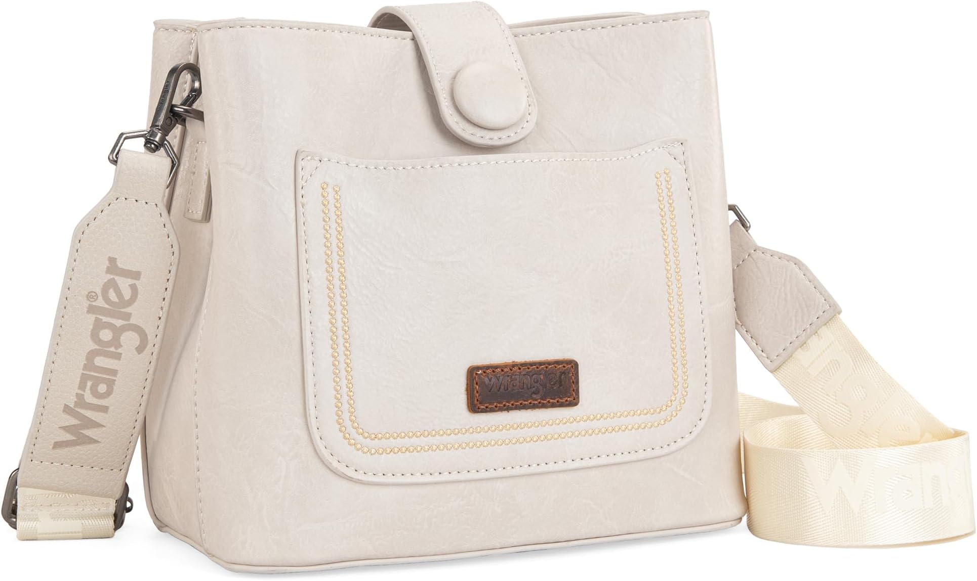Wrangler Crossbody Purses for Women Cute Handbag and Shoulder Bag for Ladies, Beige Crossbody Bag, Small