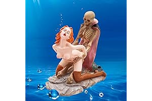 Funny Fish Tank Decorations: Skeleton King and Queen Statue