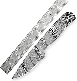 Wilson Roy Damascus steel Full Tang Blank Blade knife Custom Hand made for knife making supplies-1CC