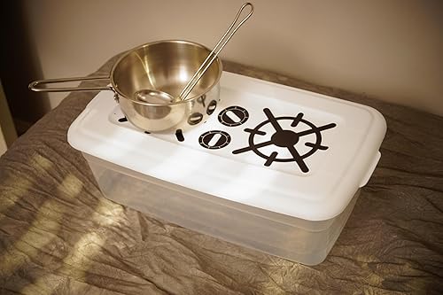 Miniatura 3 de PrintAToy Stovetop - Calcomanías de vinilo dramáticas para cocina, estufa de juguete, estilo gas, cocina (3 pulgadas)