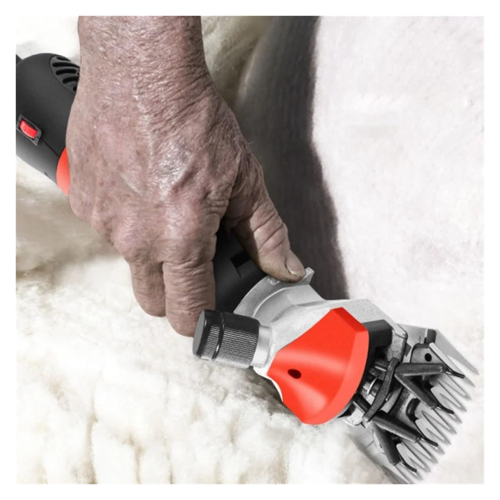 Tosatrice elettrica for tosatura pesante e regolabile da 1500 W for rasare la lana di pelliccia di pecore, capre, bovini e altri animali da fattoria Utilizzo multiplo