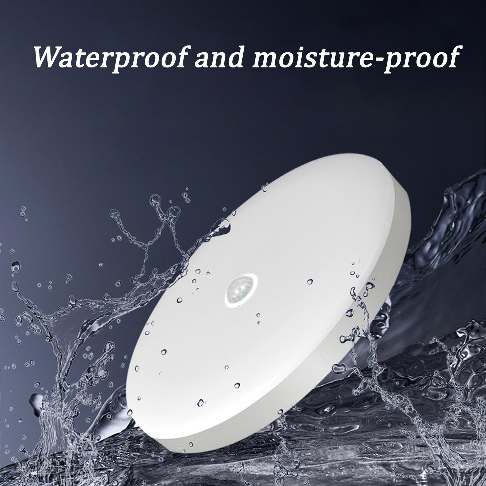 LED Lámpara de Techo con Sensor de Movimiento Moderno Redondo Plafon de Techo Acrílico Impermeable Iluminación Techo para Dormitorio Sala de Estar Pasillo Cocina (Blanco Luz Blanca,30cm)