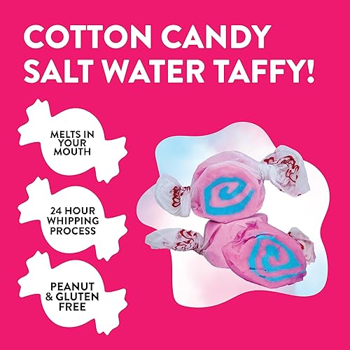 Miniatura 4 de Taffy Town Paquete de caramelo de algodón y caramelo napolitano de agua salada  5 libras  Caramelo gourmet masticable y cremoso a granel para