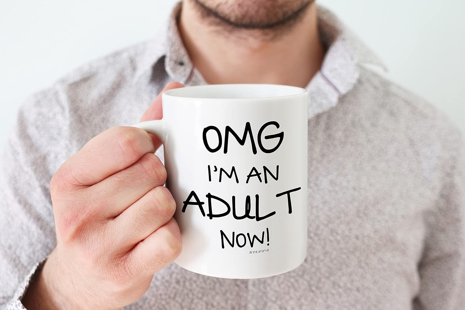 Stuff4 18th Birthday Presents for Girls or Boys, OMG I'm an Adult Mug - Image 5