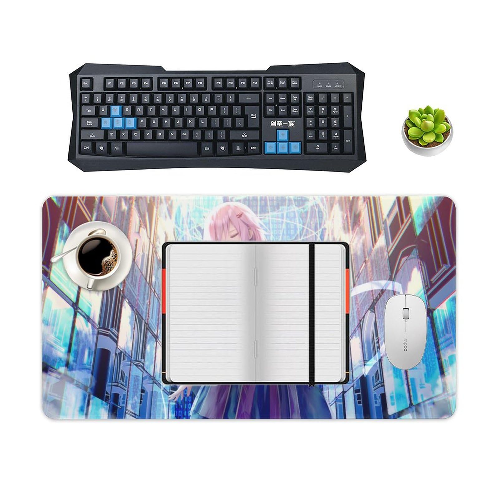 楪いのり デスクマット マウスパット プレイマット Amazon.co.jp：楪いのり 大型 マウスパッド ゲーミング アニメ 滑り