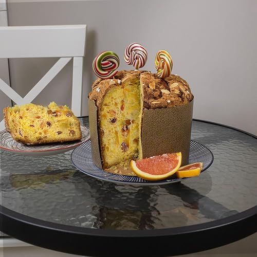 Miniatura 5 de Murales grandes de molde de papel para panettone  12 piezas, 3.54 x 5.11 pulgadas de ancho (3.5 in x 5.1 in) molde Kulich  moldes redondos para