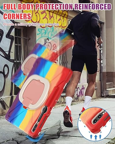 Miniatura 6 de BRAECN Funda para Samsung Galaxy Tab S9 FE+S9 Plus 2023 SM-X610X810, funda de silicona resistente con protector de pantalla, soporte para bolígrafo