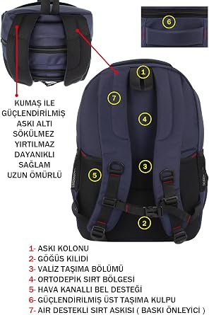Dada 05 Laptop Dizüstü Bilgisayar Çantası 14-15,6 inç Ortaokul Lise Üniversite Okul Çantası Unisex Gündelik Kadın Erkek Sırt Çantası Usb Type-C Aparat Darbe Emici Koruma Su Geçirmez Kumaş