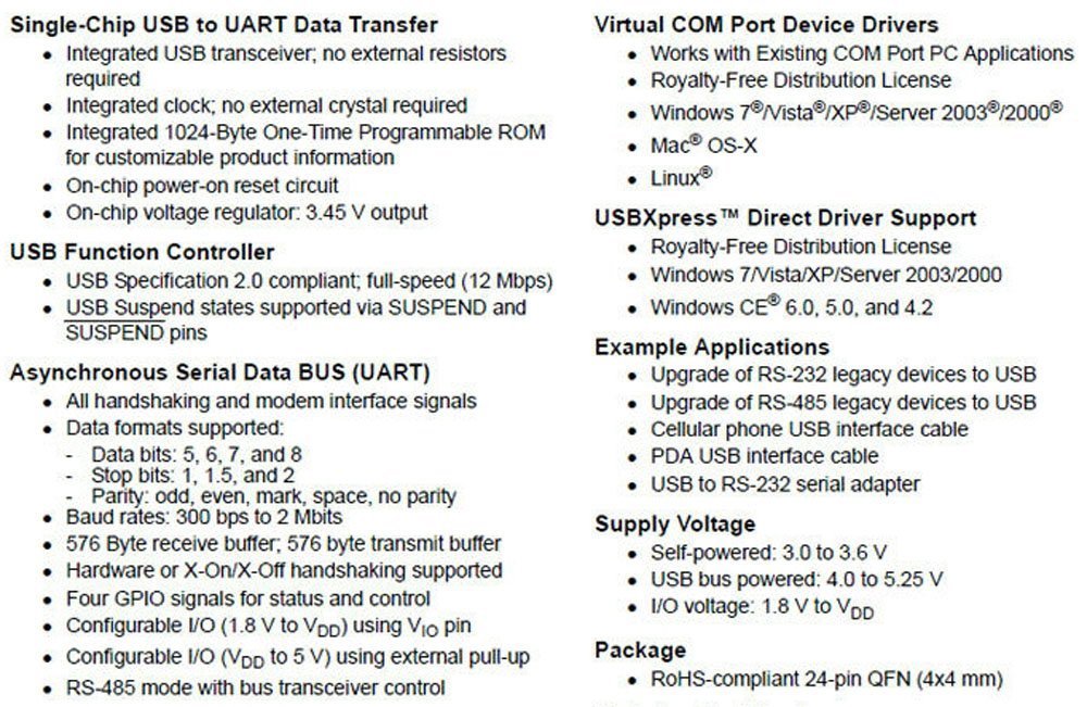 DollaTek 3Pcs Convertitore Serie CP2104 da USB 2.0 a modulo UART Ttl Compatibile con 6PIN e Migliore di CP2102