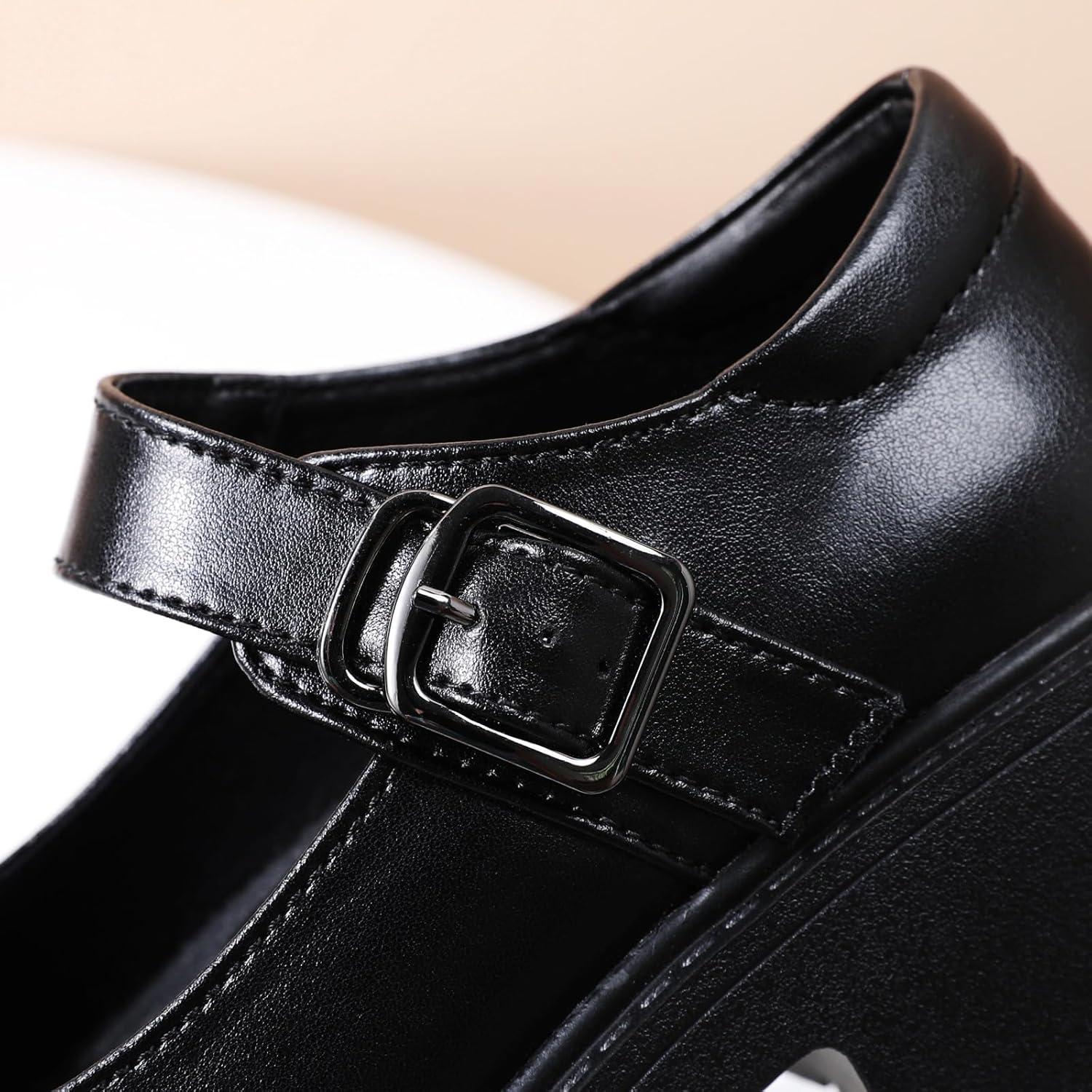 Mary Jane Shoes Women Platform Mary Janes for Women Round Toe Chunky Heels Women's Pumps Fashion Classic Comfortable Dressy Business Casual Shoes Dress Shoes - Image 8