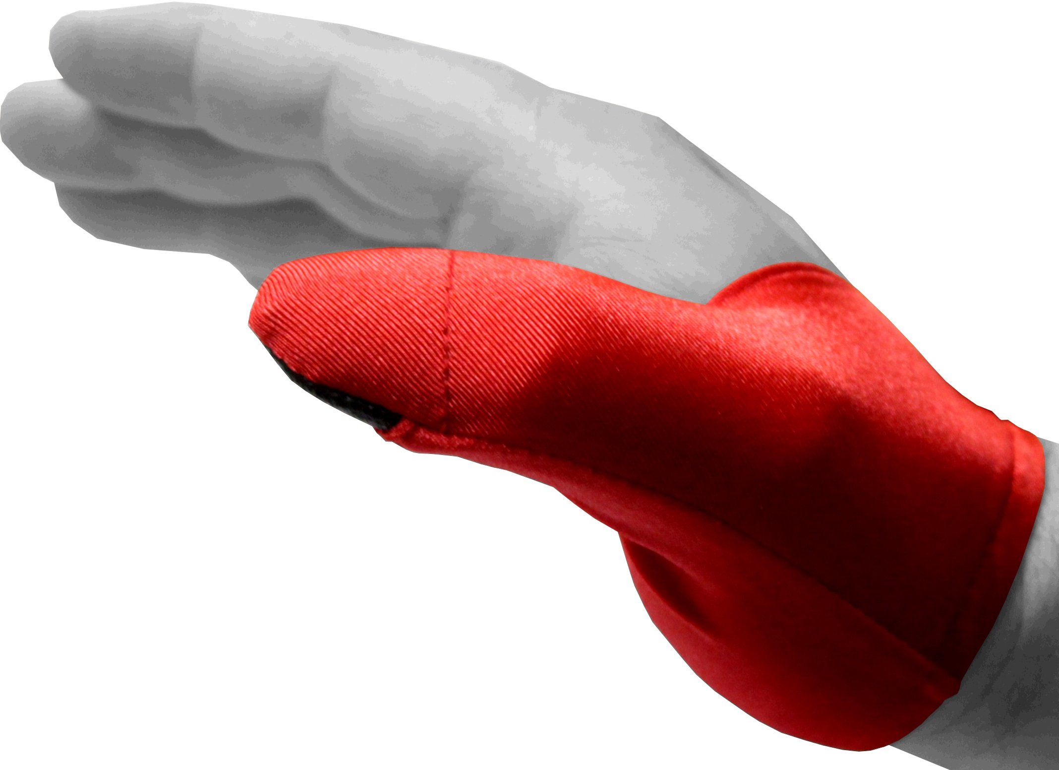 LoveNSports - Bowling Ball Thumb Socks Insert Around Wrist - Tape Replacement with Grip Support- Right Glove Saver (Red)