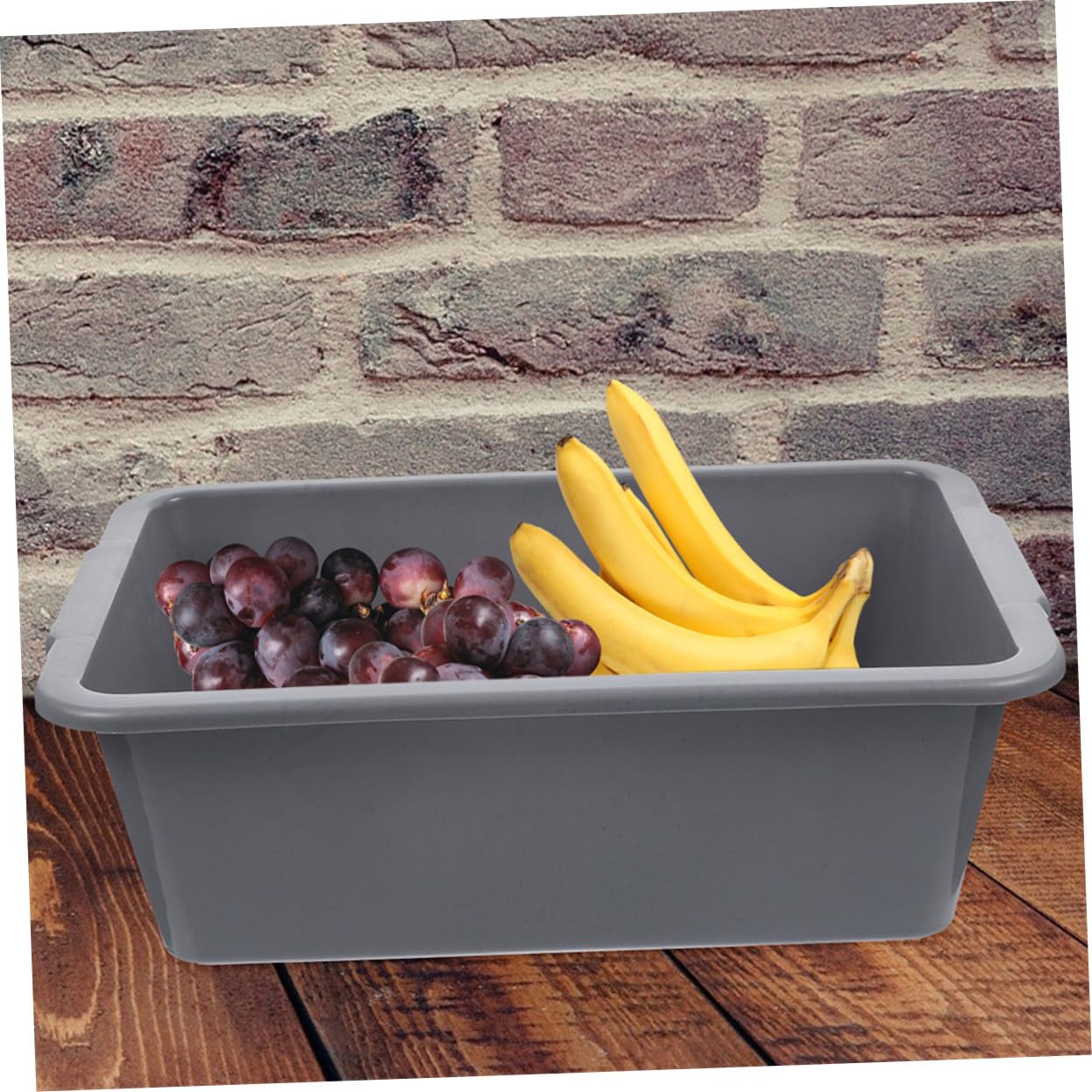 GLEAVI Vasca Rettangolare in Plastica Pp con Manico 2 Pezzi per Industrie di Ristorazione, per Conservazione Refrigerata e Congelatori
