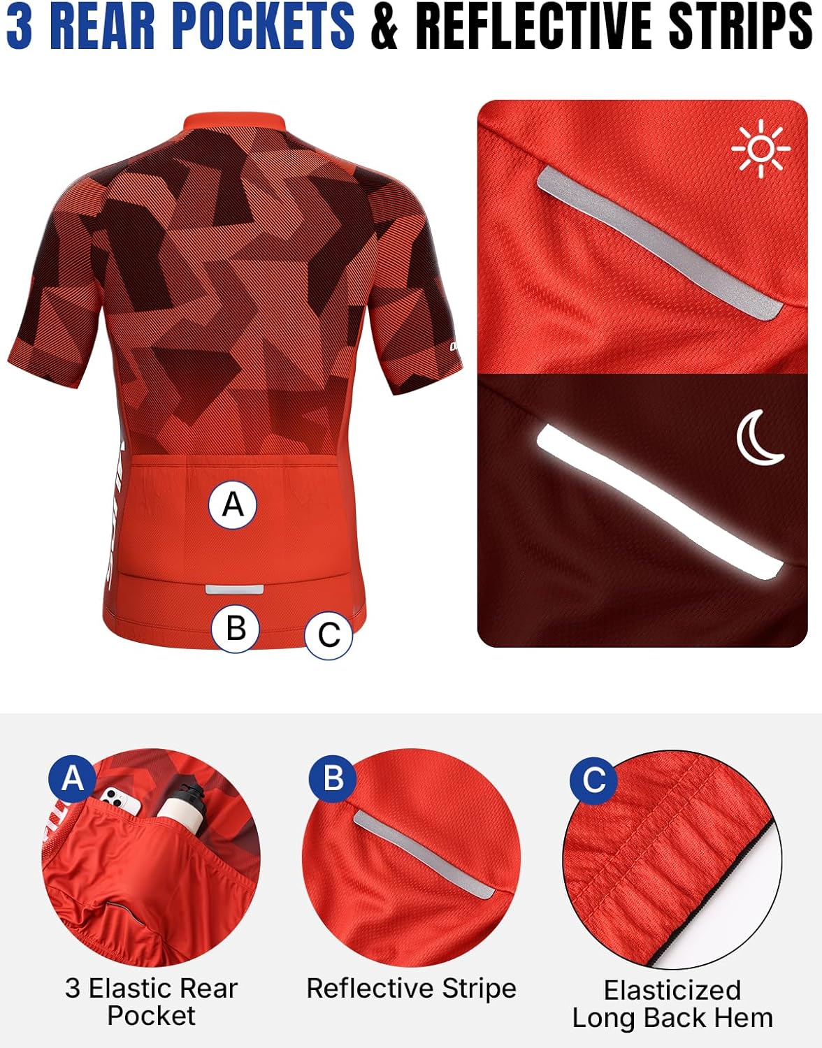 Oumurs Cycling Jersey Set Short Sleeve Suits Men Bike Clothing Road Bicycle Shorts Padded Outfits