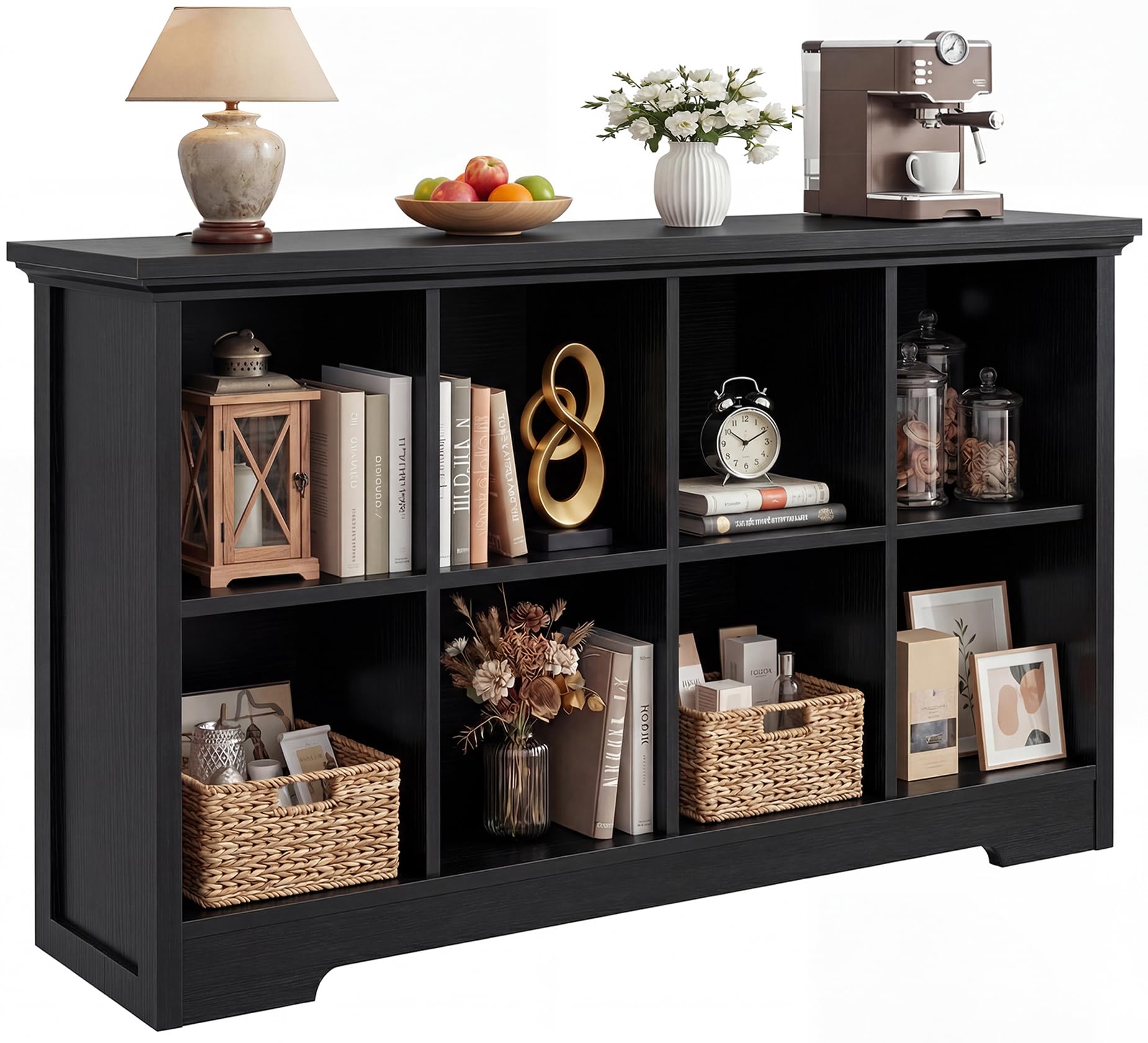 Amazon.com: Aheaplus Wooden 8-Cube Storage Organizer with Charging