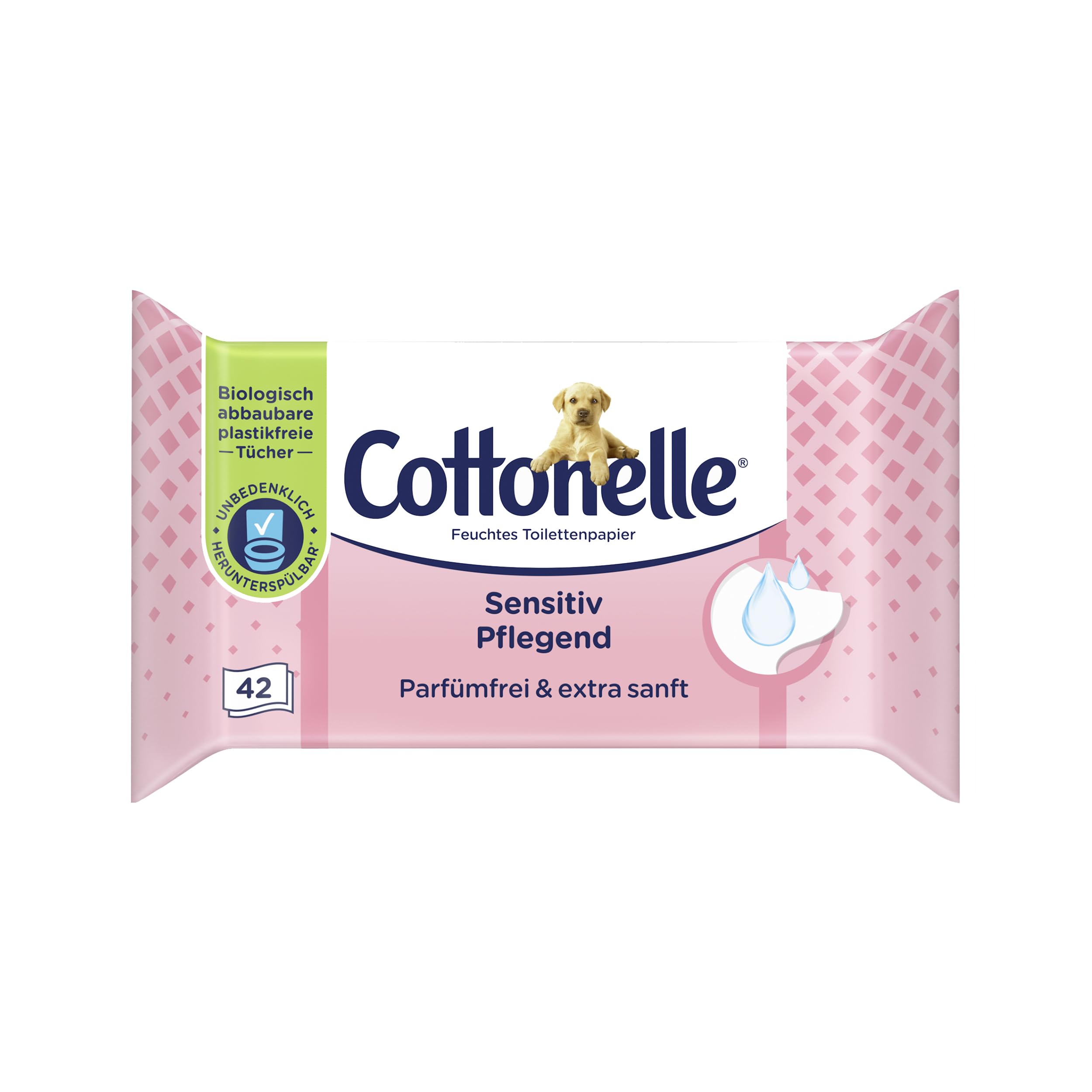 Cottonelle - Papel higiénico húmedo Mix-Display 27 unidades (12 x cuidado natural, 7 x cuidado sensible, 8 x limpio)