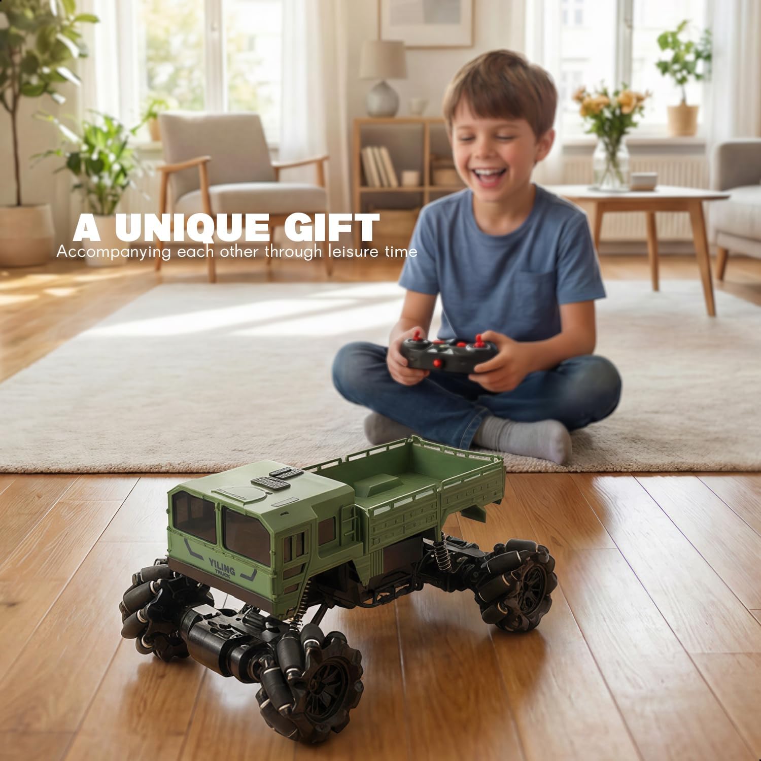 1:24 Scale RC Climbing Car 4WD Off-Road Remote Control Vehicle with 50 Min Playtime, 2.4GHz Omnidirectional Movement for Kids and Adults